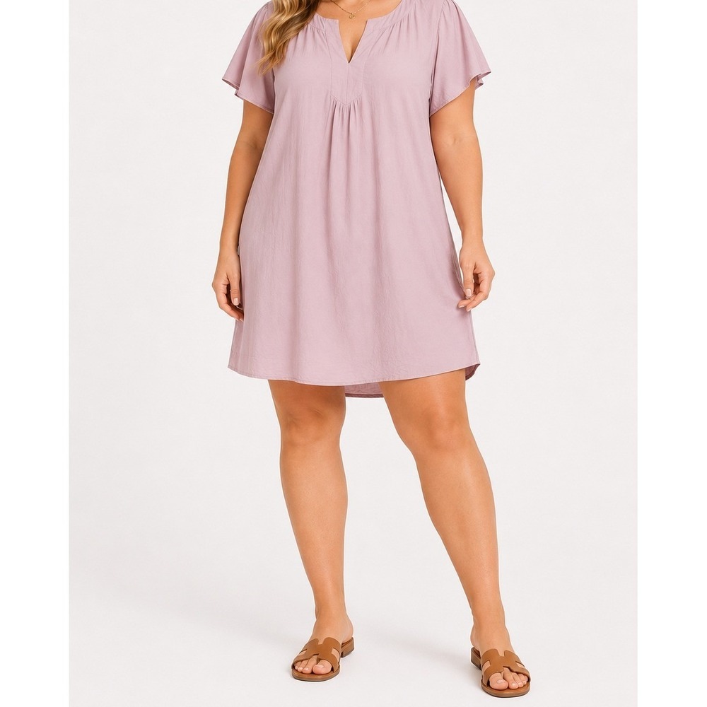Pomander Place Blush Finley Flutter Sleeve Dress XXL